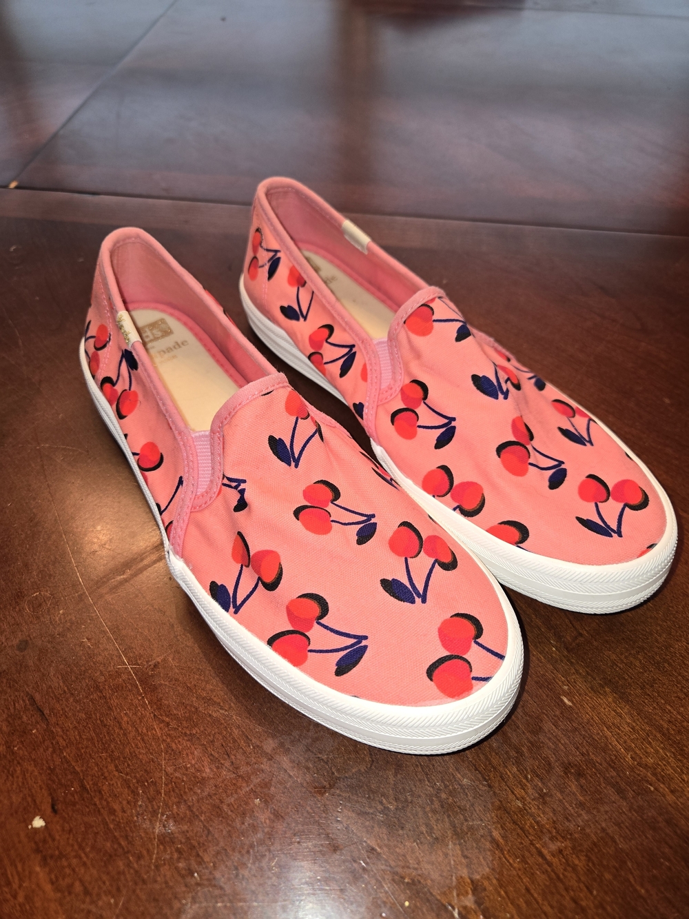 kate spade keds Pink Cherry Print Slip-On Mules - Picture 1 of 6